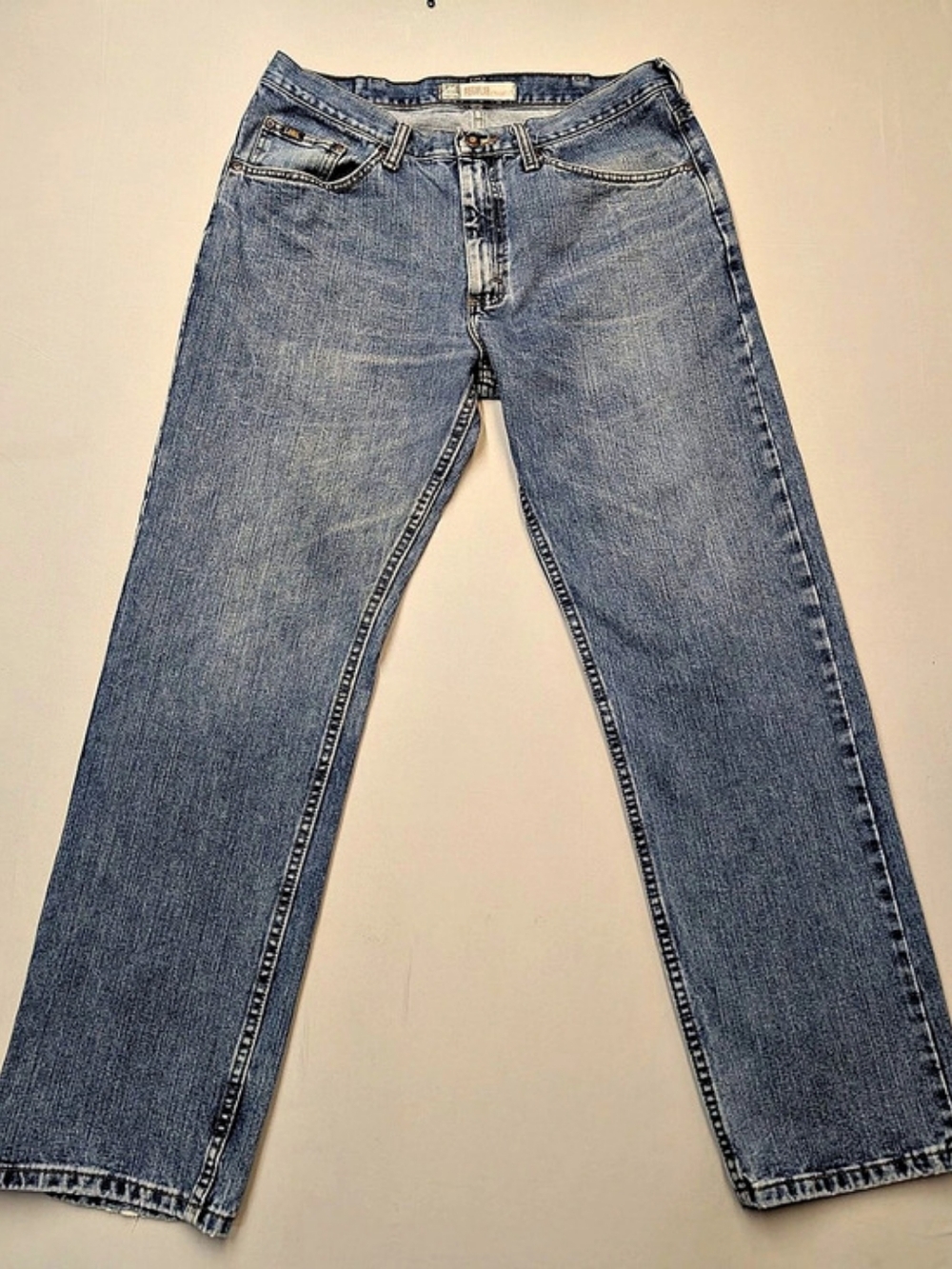 Lee Premium Select Regular Fit Straight Leg Blue Jeans Mens Size 36x32